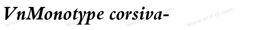 VnMonotype corsiva字体转换